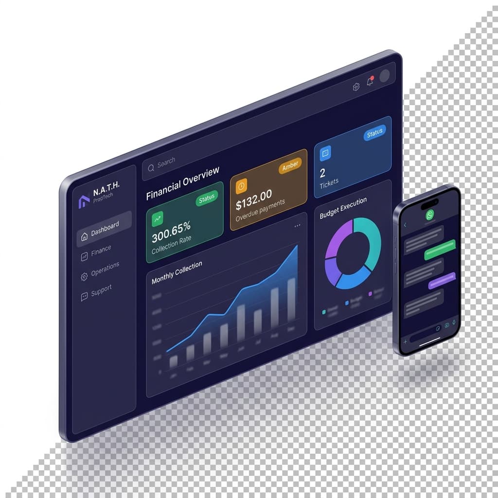 N.A.T.H. Dashboard - Financial Overview with AI Chat